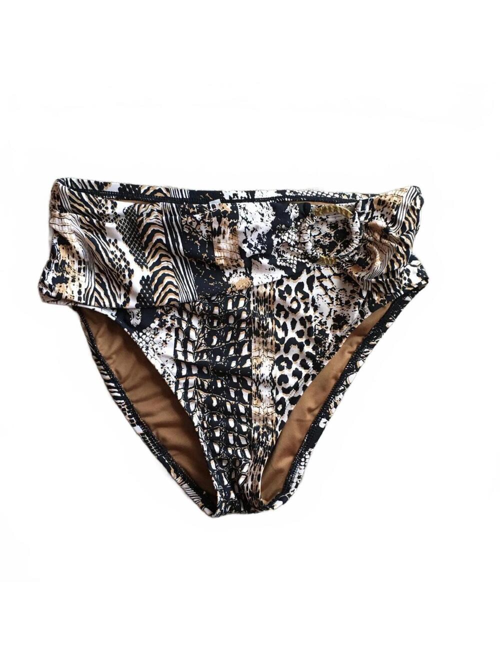 Bleu Rod Beattie High Waist Swim Bottom Snake Print Lined Size 4